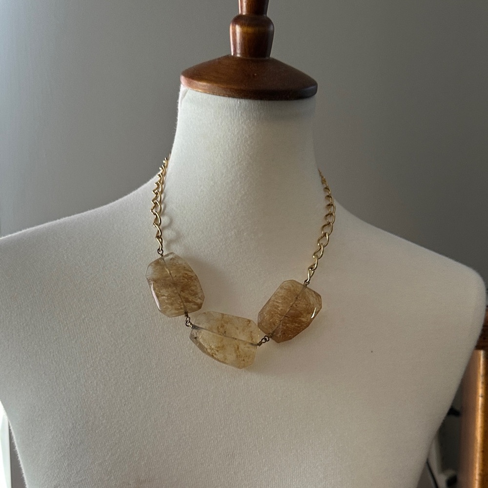 Gold and Brown Statement Necklace
